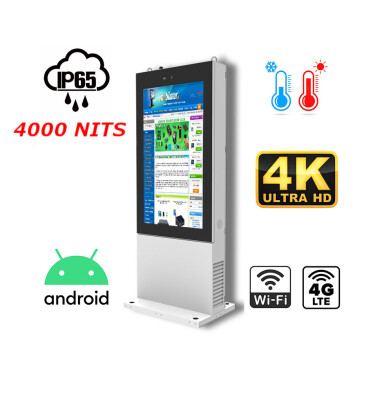  totem informacyjny dla kin panel reklamowy pracujący w niskich i wysokich temperaturach Totem odporny na akty wandalizmu  NoMobi Trex Hi75