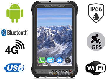MobiPAD 9TS-6A - Mobilny tablet przemysłowy z Android 11, 8GB RAM, 256GB ROM, ekran 8 cali 1280x800, jasność 1000 nits, wodoodporny IP66, LTE 4G, WiFi, Bluetooth, bateria 10000mAh