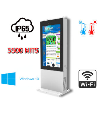 infokiosk przemysłowy zewnętrzny informacyjny cichy NoMobi Trex Hi75W infokiosk reklamowy bezprzewodowy panel reklamowy NoMobi Trex Hi75W