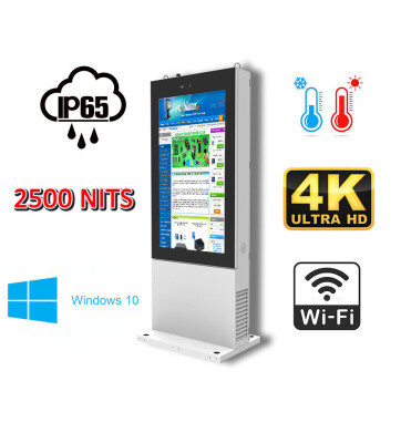 Totem odporny na akty wandalizmu Gablota zewnętrzna odporna na deszcz i mróz norma IP65 NoMobi Trex Hi65W