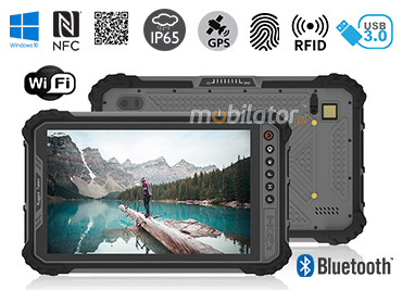 MobiPAD 9TS-M - wytrzymały tablet przemysłowy z UHF RFID (3-4m), GPS o wysokiej precyzji, czytnik linii papilarnych, Intel i5-8200Y, 16GB RAM, 512GB ROM, 8-calowy ekran, pancerny tablet, odporny na upadki, wodoodporny, LTE 4G, idealny do magazynów i 