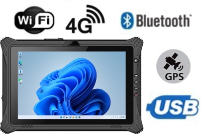 EMDOOR I10A (i5) v.2 - Armored Tablet with LAN RJ45 and Win 11 Pro - Intel i5, 16GB RAM, IP65 - for Networks and Automation