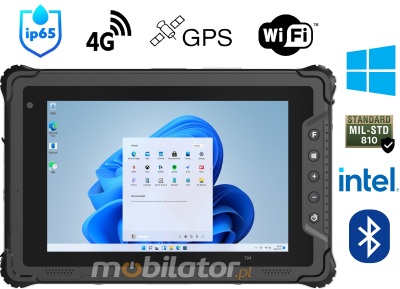 Emdoor I88N v.10 - Multitasking industrial tablet with NFC, GPS, 2D barcode scanner - with Windows 11 PRO license - compact and durable with IP65 rating