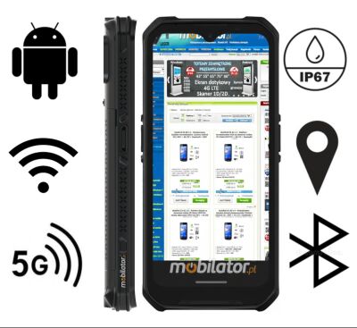 Odporny na upadki 6.2" kolektor danych dla hurtowni