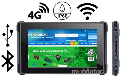 MobiPad 77X v.1 - Wzmocnione tablety idealne do sterowania dronami z BT 5.0,  jasnym 7" ekranem  2600nits, Android 13, 8GB+128GB, 4G, WiFi, 7000mAh 