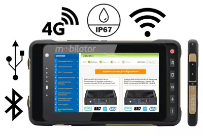 MobiPAD 770X - Rugged tablet for motorcyclists: GPS, Ublox-M9N, USB, and MIL-STD-810G standard. 2600 nits screen and 10000 mAh battery