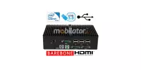 Fanless Industrial Computer MiniPC mBOX Q190X - PS/2  v.Barebone