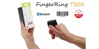 FingerRing TS01 - odporny na upadki z 1.5m, przemysłowy mini skaner kodów kreskowych 1D - w formie pierścionka (USB, Bluetooth)