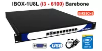 IBOX-1U8L (i3 - 6100) Barebone - A modern industrial computer designed for industry