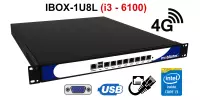 IBOX-1U8L (i3 - 6100) v.5 - Cabinet computer with rack mounting and 4G LTE technology