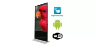 HyperView 65 v.3 - Metal free-standing advertising panel with 65-inch touch screen, with wifi, Android 7.1