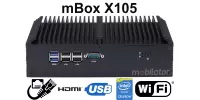 mBox X155 v.3 - Komputer przemysłowy, pasywne chlodzenie, dysk M.2, (miejsce na dodatkowy dysk), 8GB RAM, USB 3.0 oraz WIFI