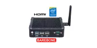 IBOX N5 v.1 - Sturdy miniPC with Intel Celeron quad-core processor, 4x USB 2.0, 2x USB 3.0, 1x RS232 and 2x RJ-45 LAN connectors
