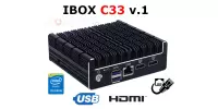 IBOX C33 v.1 - Rugged miniPC with Intel Celeron processor, 2x USB 3.0, 1x RJ-45 COM and 4x RJ-45 connectors