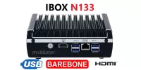 IBOX N3 v.1 BAREBONE - Rugged miniPC with Intel Celeron processor, 4x USB 2.0, 2x USB 3.0, 1x RJ-45 COM and 2x RJ-45 LAN IBOX N133 v.1  BAREBONE - Resistant miniPC with dual-core Intel Core processor, 4x USB 3.0 and 6x LAN ports