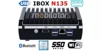 IBOX N135 v.12 - Industrial miniPC with 4x USB 3.0, 1x DC ports, WiFi and BT module, 16GB RAM and 512GB SSD