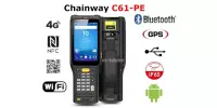 Chainway C61-PE v.5 - Data terminal with Gorilla Glass screen, Android 9.0 GMS, 2D Coasia barcode reader, IP65 standard