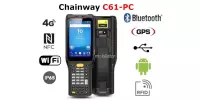 Chainway C61-PC v.8 - Niewielkich rozmiarów, wytrzymały terminal danych dla chłodni z klawiaturą, skanerem UHF RFID na uchwycie pistoletowym
