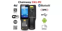 Chainway C61-PC v.12 - Wytrzymały 4-calowy kolektor danych dla hurtowni z UHF RFID i skanerem 2D Coasia, Androidem 9.0 GMS, 4G oraz WiFi