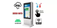 NoMobi Trex 65 v.14 - Ogrzewany, przeciwmgielny totem LCD z dotykowym wyświetlaczem (1920x1080p), systemem sterującym online, Android i WiFi
