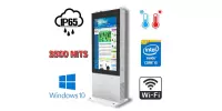 NoMobi Trex 43W v.0.2 - Wytrzymały totem stojący zewnętrzny, odporny na deszcz i wysokie/niskie temperatury, z ekranem czytelnym w słońcu (obsługa Windows 10)