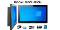 BiBOX-156PC2 (J1900) v.2 - Metalowy panel przemysłowy z normą odporności IP65 na ekran, WiFi z dyskiem 128GB SSD, (2xLAN, 4xUSB)