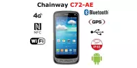 Chainway C72-AE v.1 - Wstrząsoodporny terminal danych z GPS, IP65, ośmiordzeniowym procesorem MTK MT6765, 3GB RAM oraz 32GB ROM, NFC