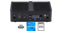 mBOX QC750 v.1 - Industrial MiniPC with Intel Celeron Gemini Lake J4125 Quad Core, 4GB RAM i 128GB SSD