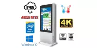 NoMobi Trex 65W v.13.1 - zewnętrzny totem reklamowo-informacyjny - wzmocniona konstrukcja - odporny na mróz i wodę z łącznością 4G do Internetu, wyświetlacz 65-calowy o rozdzielczości 4K, dostawa samolotem (14 dni)