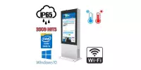 NoMobi Trex 55W v.7- Outdoor standing totem with 55 inch screen and 3500 nits brightness, shipment by sea (approx.2.5 months), Windows 10, tempered glass on the display