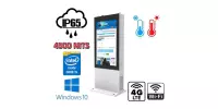 NoMobi Trex 55W v.8 - Wandaloodporny ekiosk informacyjny, stojący z 55-calowym ekranem widocznym w słońcu (jasność 4500 nitów), rozdzielczość 1920x1080 FHD, dostawa drogą morską (ok.2,5 miesiąca)