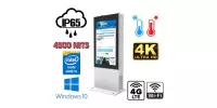 NoMobi Trex 55W v.13.1 - totem informacyjny - wzmocniona konstrukcja - odporny na mróz i wodę z łącznością 4G do Internetu, wyświetlacz 55-calowy o rozdzielczości 4K, z systemem chłodzenia i grzewczym oraz dostawą samolotem (14 dni)