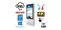 NoMobi Trex 55W v.14.1 - zewnętrzny wzmocniony kiosk interaktywny multimedialny z dotykowym wyświetlaczem 55 cali 4K, do zastosowań zewnętrznych, norma odporności IP65, system sterujący online, dostawa samolotem (ok. 14 dni)