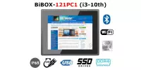 BiBOX-121PC1 (i3-10th) v.3 - Industrial panel with 8 GB RAM, 256 GB SSD disk, WiFi module, Bluetooth and IP65 screen resistance standard (1xLAN, 4xUSB)