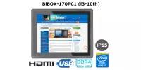 BiBOX-170PC1 (i3-10110U) v.1 - 17-calowy przemysłowy komputer panelowy, z procesorem i3, spełniający normy odporności IP65