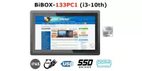BiBOX-133PC1 (i3-10th) v.1 - Metal industrial panel computer with IP65 resistance standard for the front panel and Intel Core i3