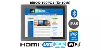 BiBOX-190PC1 (i3-10110U) v. 7 – Enhanced computer panel with IP65, WiFi and Bluetooth, Windows 10 PRO license and advanced SSD (128 GB)