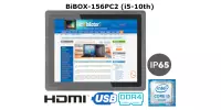 BiBOX-156PC2 (i5-10210U) v. 1 – Robust Industrial PanelPC with IP65, 15. 6-inch screen and SSD (2xLAN, 4xUSB)