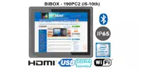 Wodoodporny przemysłowy komputer panelowy z WiFi i Bluetooth  Windows 10 PRO pancerny wzmocniony  BiBOX-190PC2