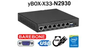 Wzmocniony budżetowy Komputer Przemysłowy bezwentylatorowy MiniPC yBOX-X33-N2930 Barebone