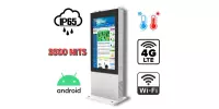 infokiosk zewnętrzny totem 75 cali z rozdzielczością 4K totemy zewnętrzne NoMobi Trex 75 cali