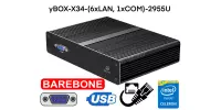 Mały budżetowy wzmocniony Komputer Przemysłowy Fanless MiniPC yBOX-X34-2955U Mały komputer przemysłowy do użytku  w transporcie 