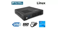 Polywell-H310AEL2 Celeron v.1 - Industrial miniPC for transport with Intel Celeron processor (2x3.1Ghz) and 2x LAN, SSD
