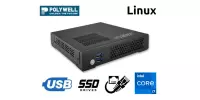 Polywell-H310AEL2 i7 v.1 - Przemysłowy MiniPC do sterowania procesami przemysłowymi z nowoczesnym procesorem Intel Core i7 (8x2.0GHz), dużą ilością pamięci RAM (16GB) i dyskiem SSD