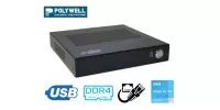 Mini PC dla hurtowni wyposażony w nowoczesny dysk Polywell-J5040AEL2 z wydajnym procesorem Intel Pentium