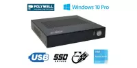 Wytrzymały energooszczędny miniPC który spełnia najwyższe normy odporności Polywell-J5040AEL2 Pentium z zainstalowanym Windows 10 Pro