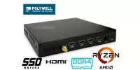 Polywell-V4000-4HDMI- Komputer przemysłowy na magazyn Energooszczędny Wytrzymały Uniwersalny