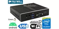 Polywell-Nano-N3350D najwyższa jakość MiniPC z wydajnym procesorem Wielozadaniowy przemysłowy