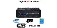 HyBOX H3 - Celeron J4125 - Niesamowicie wydajny komputer przemysłowy typu miniPC w odpornej metalowej obudowie
