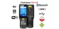 wytrzymały smartfon oraz kolektor danych przeznaczony do zastosowań w ekstremalnych warunkach z modułem NFC, z normą odporno ści IP65, pamięcią 4GB ROM Chainway C61-V4